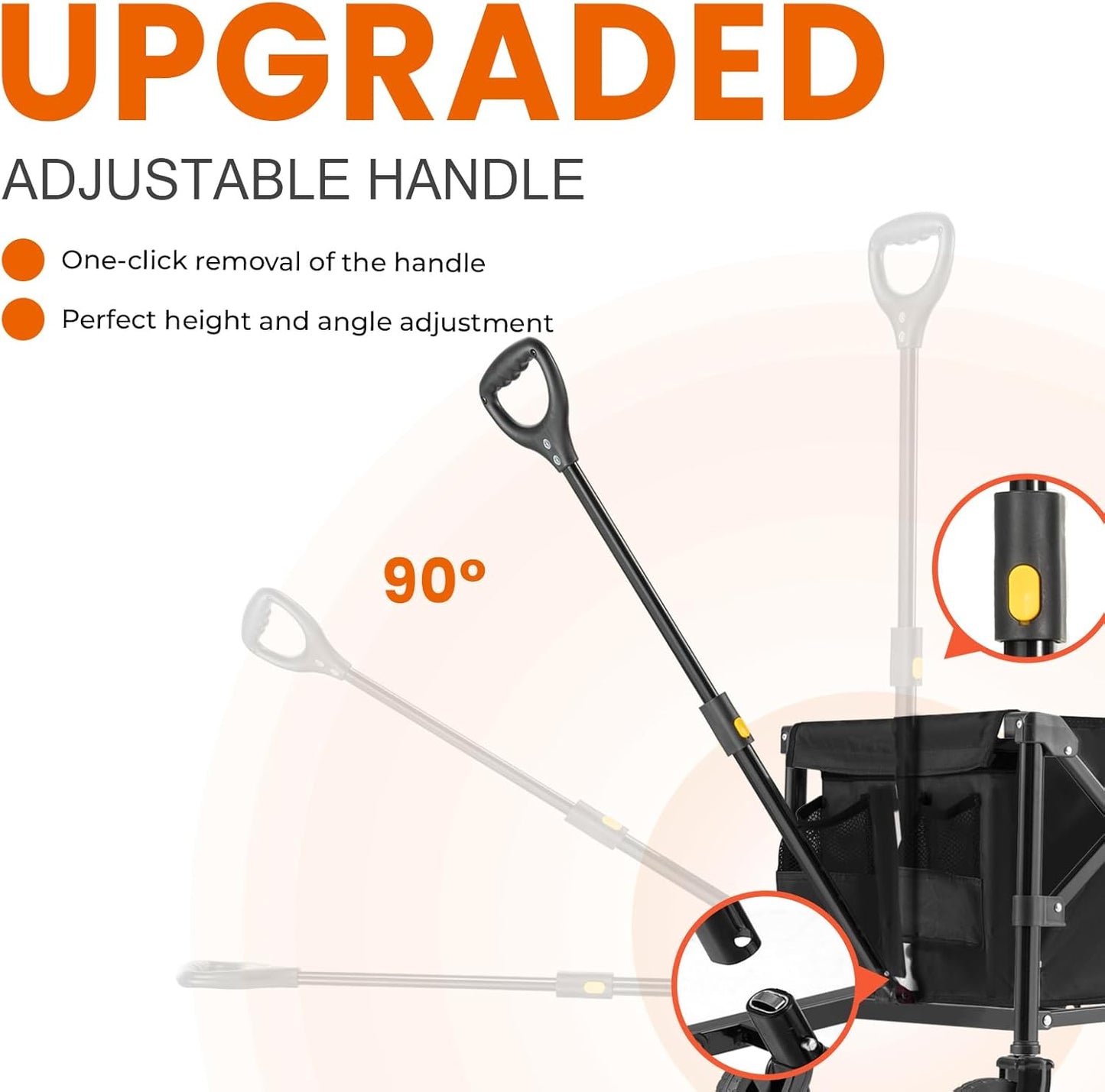 Overmont 100L Collapsible Foldable Wagon Cart