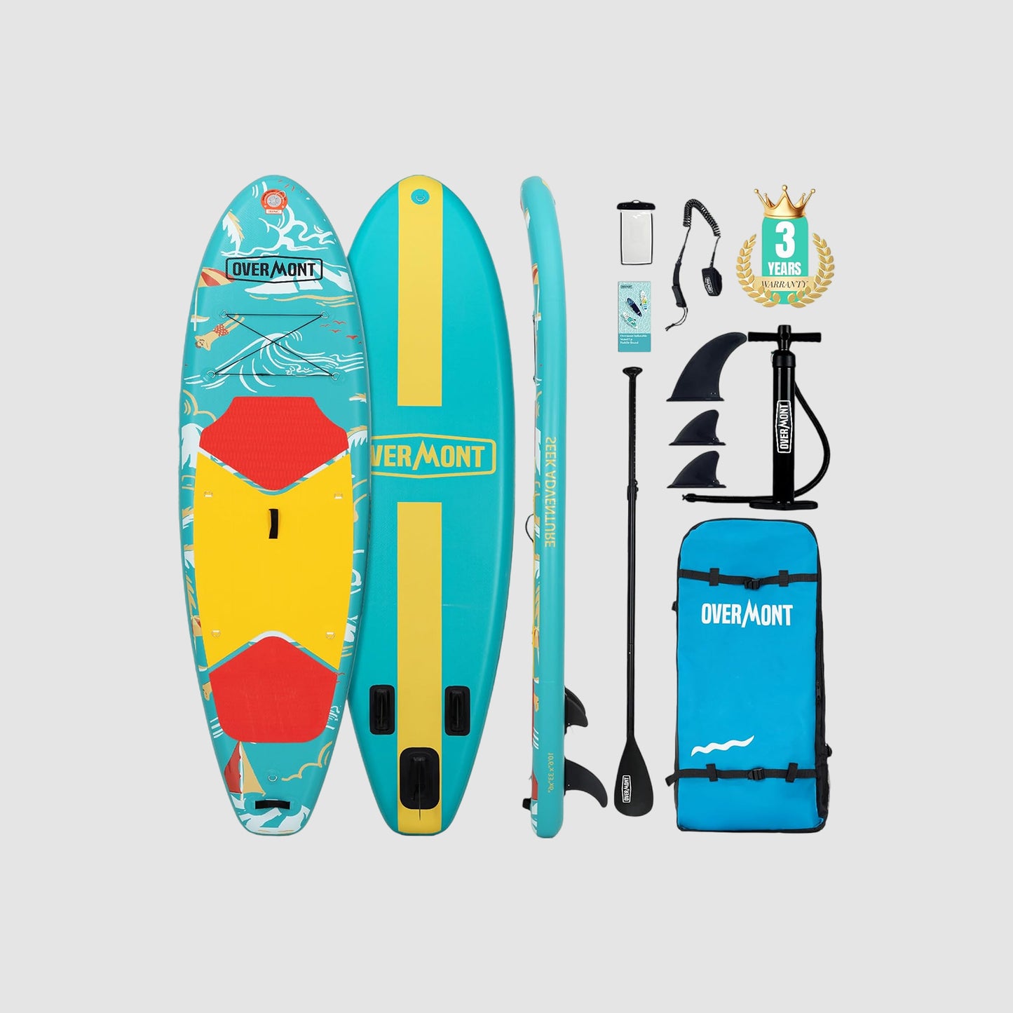 Overmont SUP Inflatable Stand Up Paddleboard