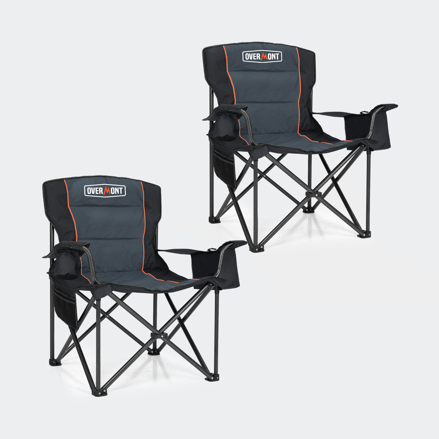 2pcs folding chair black