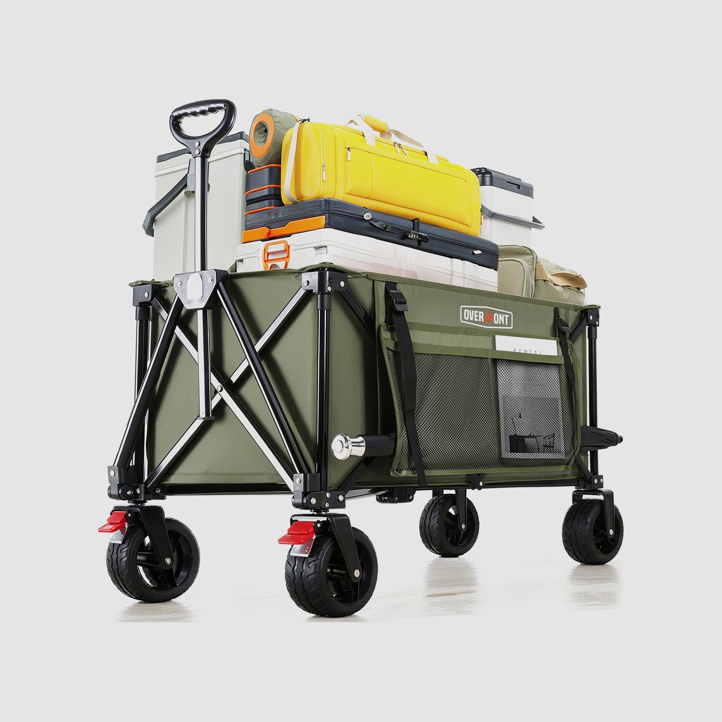 Overmont 150L Collapsible Wagon Cart with Wheels