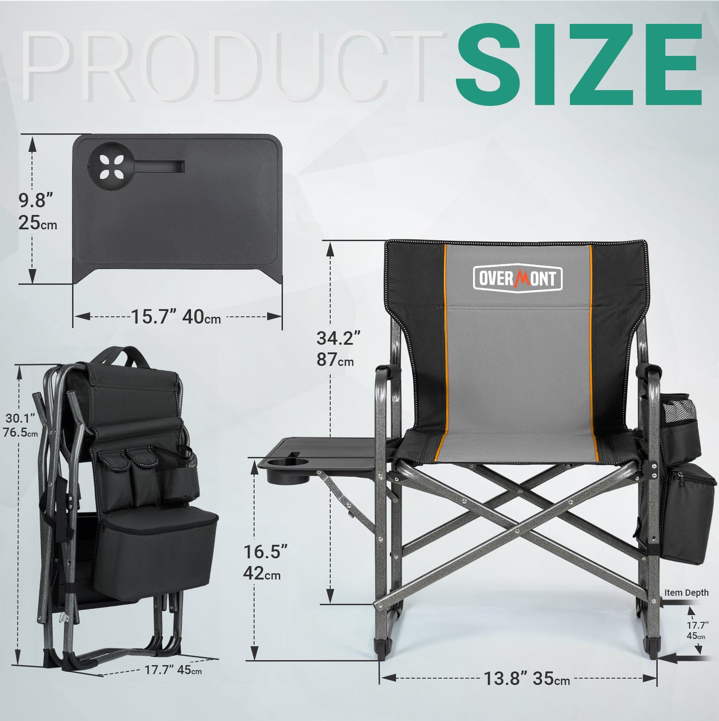 Overmont Oversized Lightweight Foldable Directors Chairs