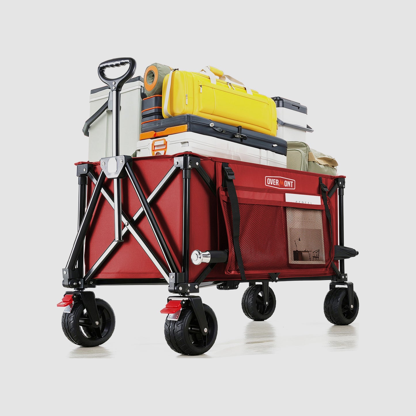 Overmont 150L Collapsible Wagon Cart with Wheels