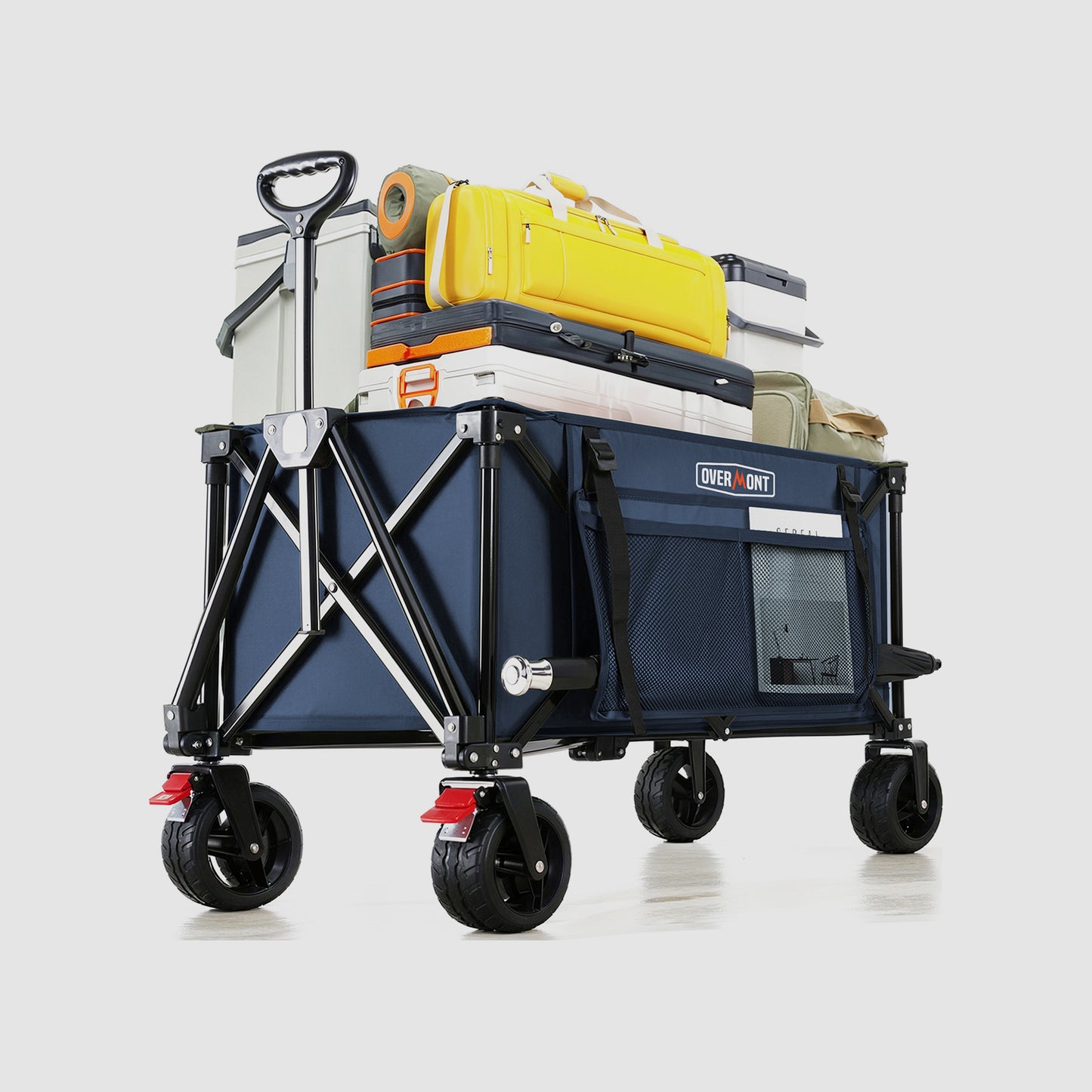 Overmont 150L Collapsible Wagon Cart with Wheels