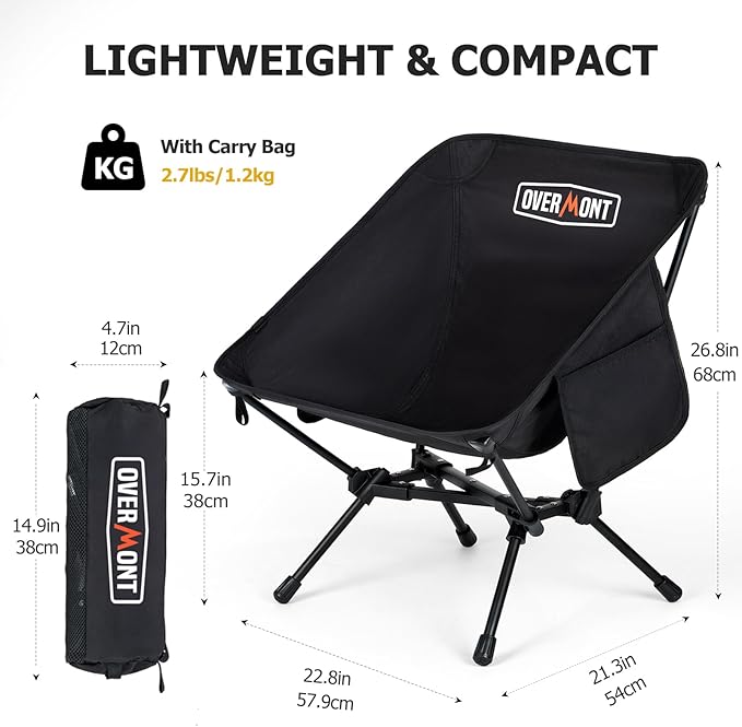 Overmont Ultralight Portable Camping Chair