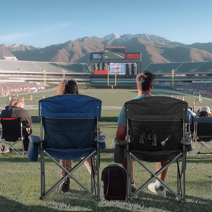 Overmont 2-Pack Oversized Folding Camping Chair Set