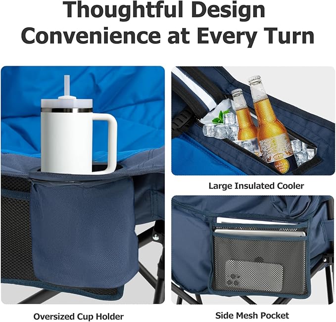 Overmont Oversized XL Camping Chair for Adults