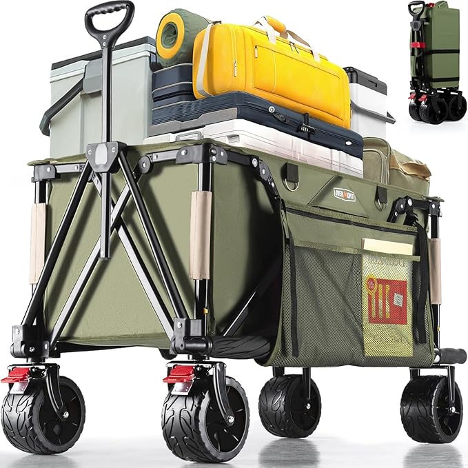 Set of Collapsible Wagon Cart Wheels