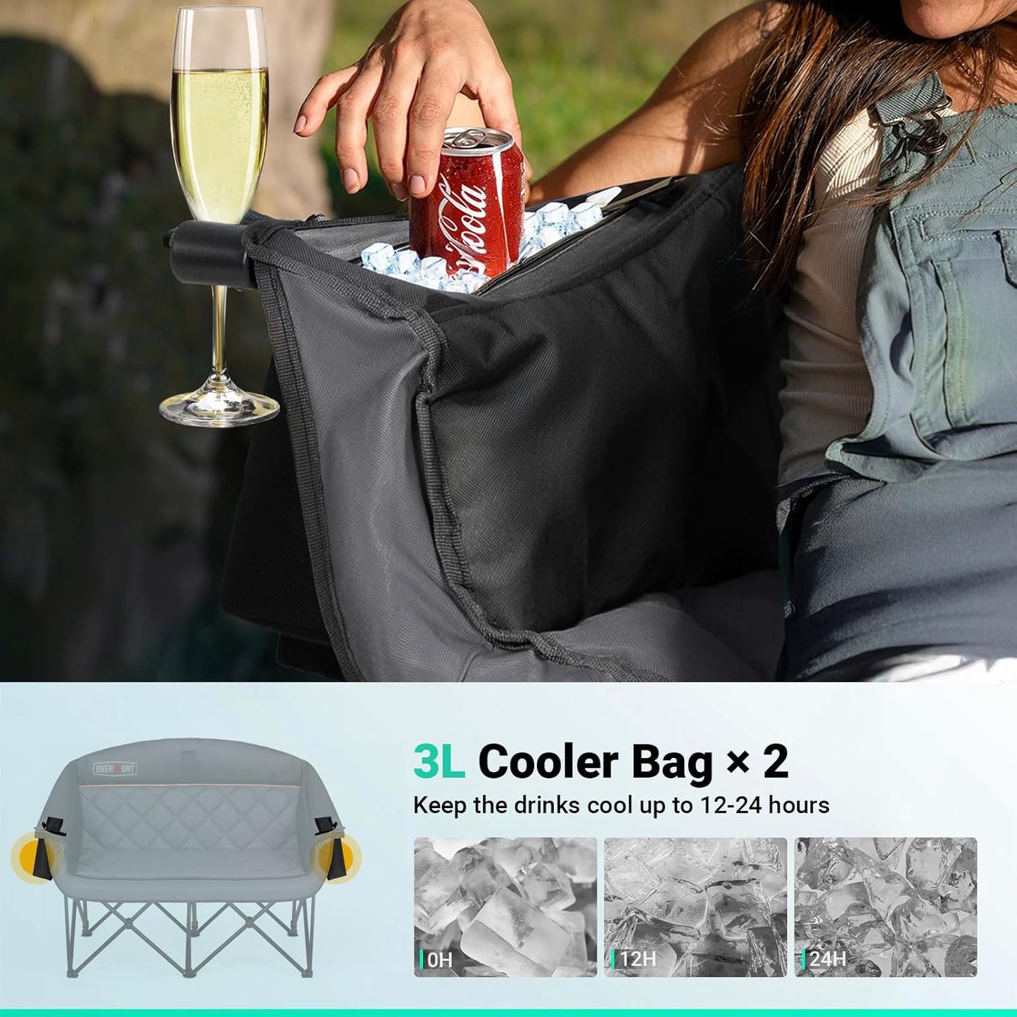Overmont Oversized Double Camping Chair