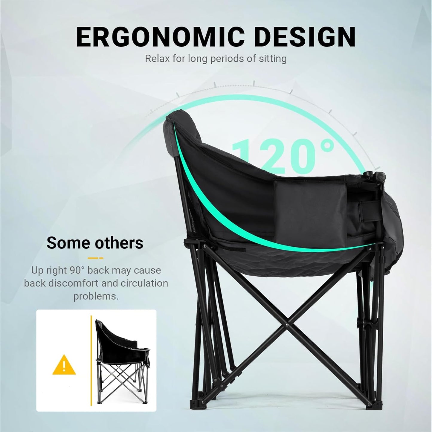 Overmont Oversized Double Camping Chair