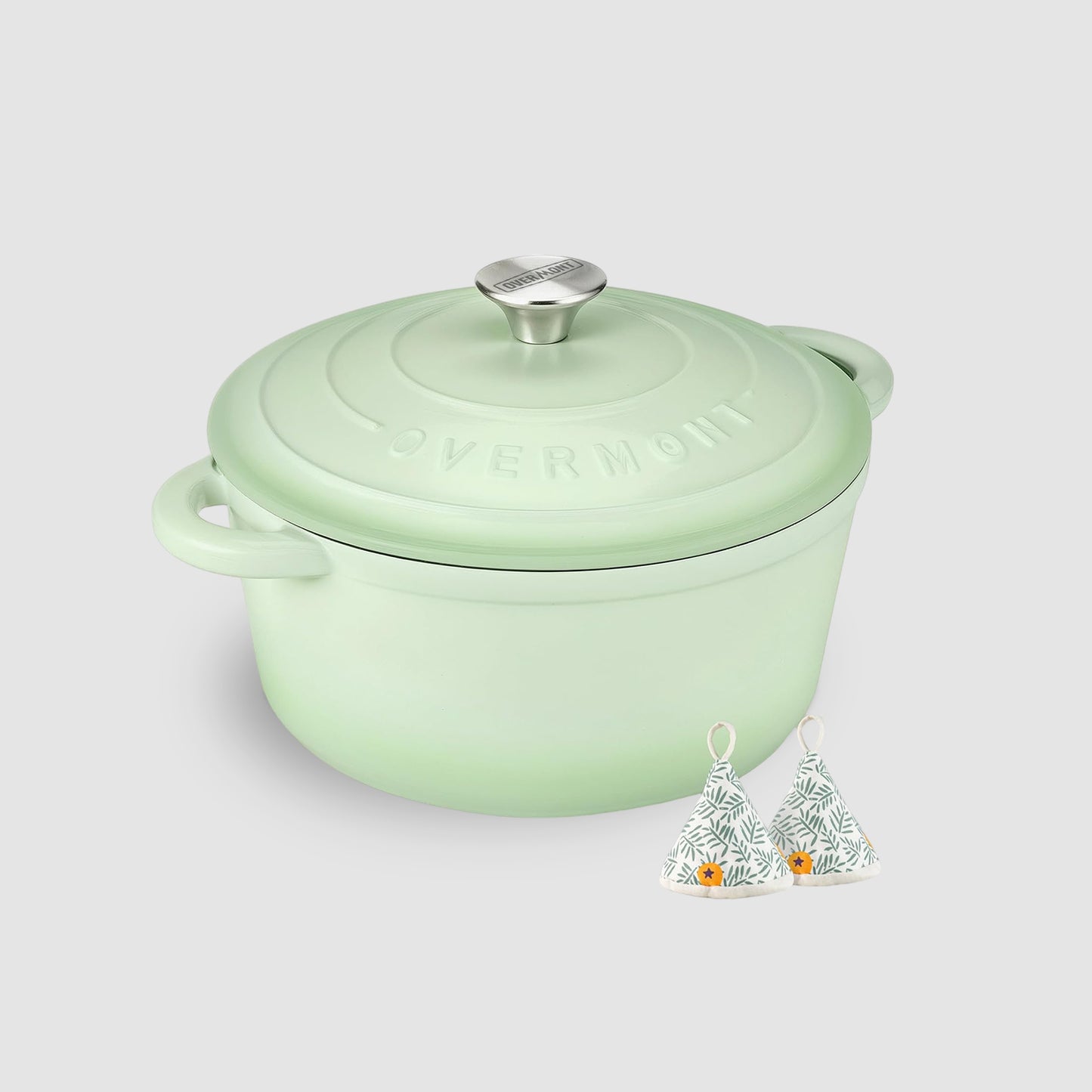 Overmont 5.5QT Enameled Cast Iron Dutch Oven