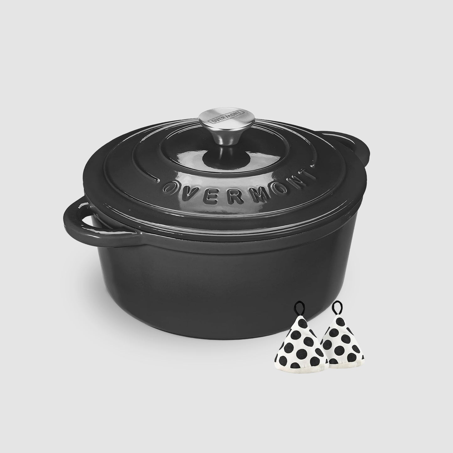 Overmont 5.5QT Enameled Cast Iron Dutch Oven