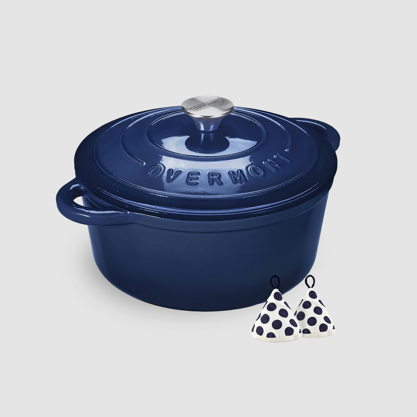 Overmont 5.5QT Enameled Cast Iron Dutch Oven