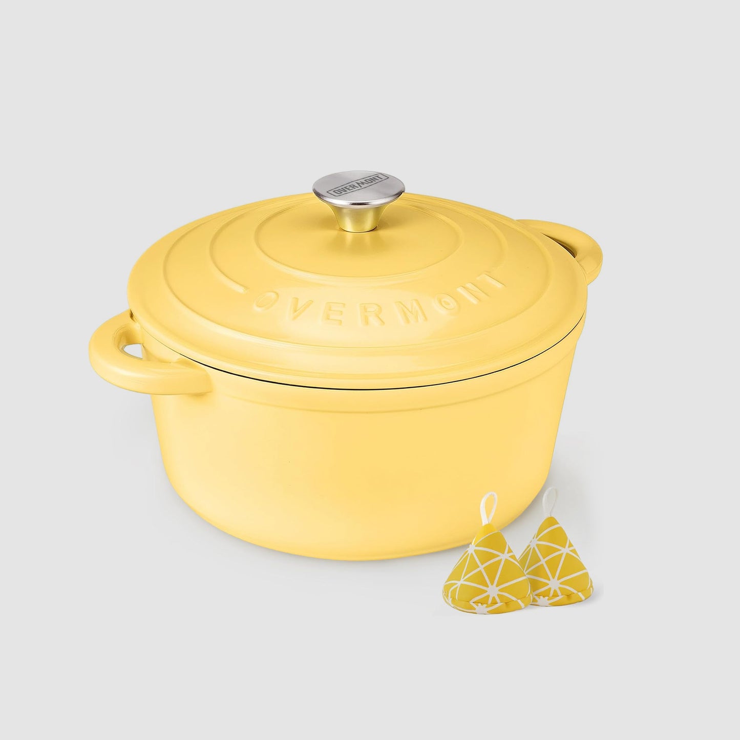 Overmont 5.5QT Enameled Cast Iron Dutch Oven