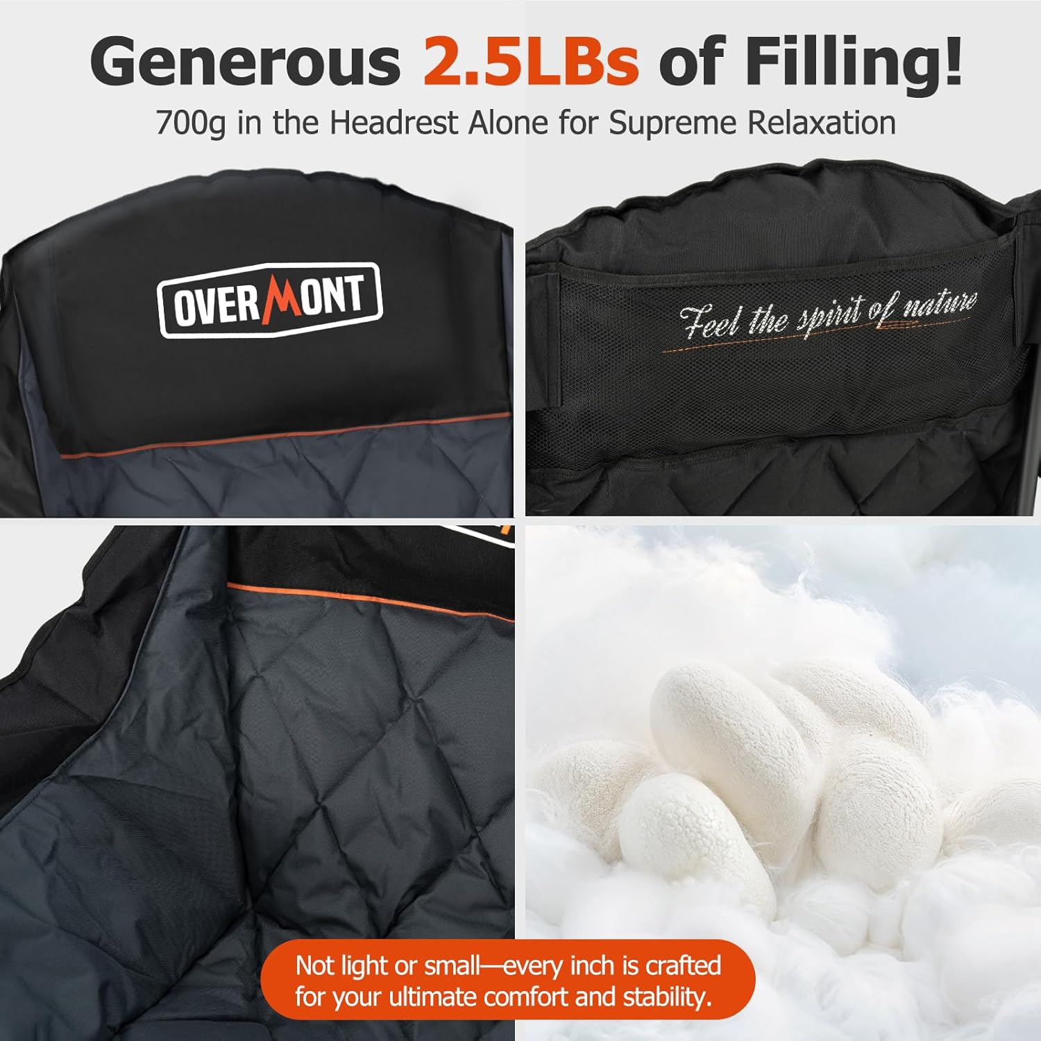 Overmont Oversized XL Camping Chair for Adults