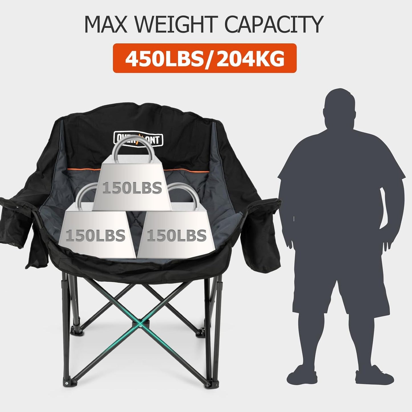 Overmont Oversized XL Camping Chair for Adults