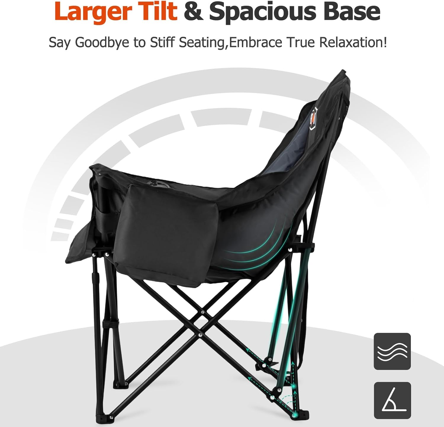 Overmont Oversized XL Camping Chair for Adults