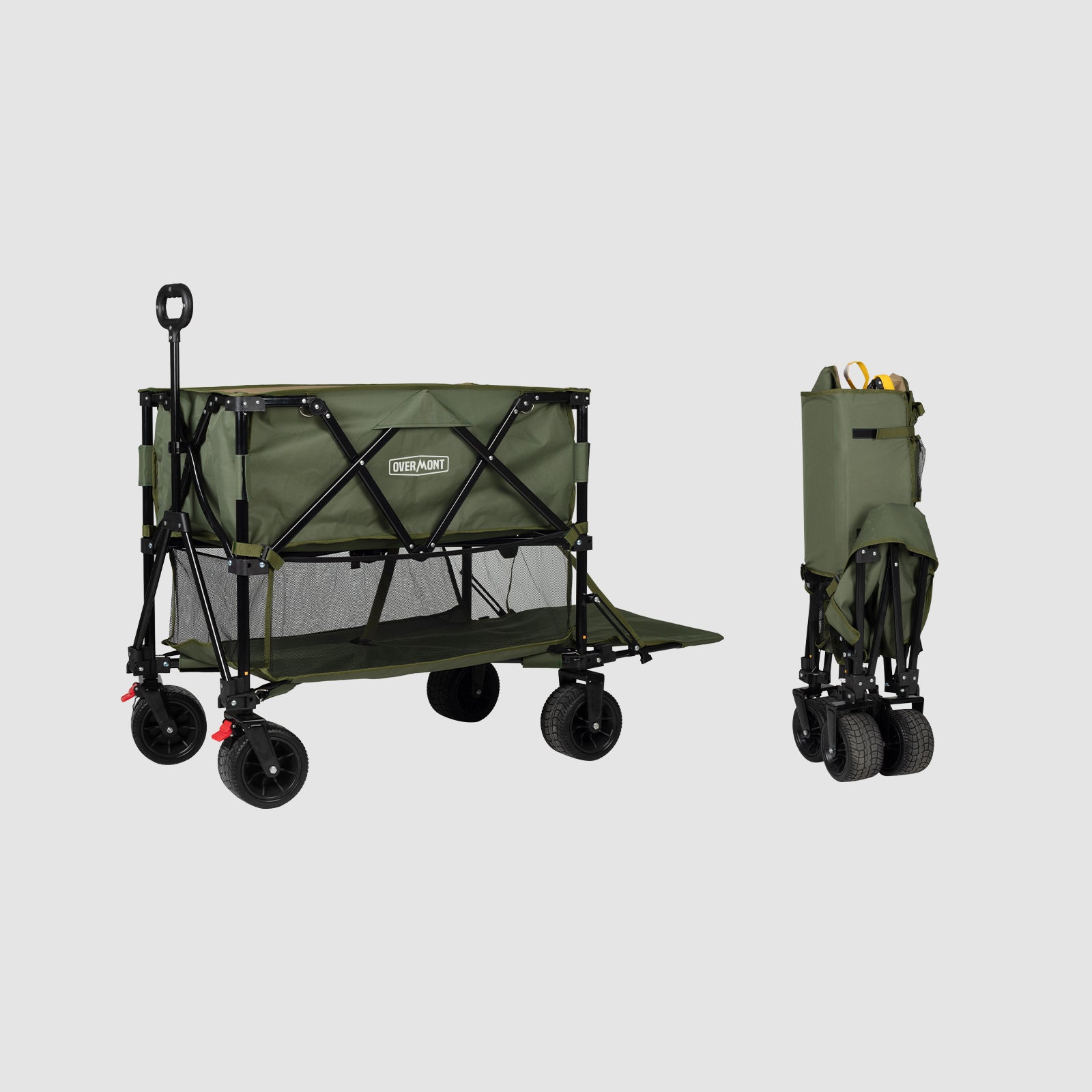 green double folding wagon cart