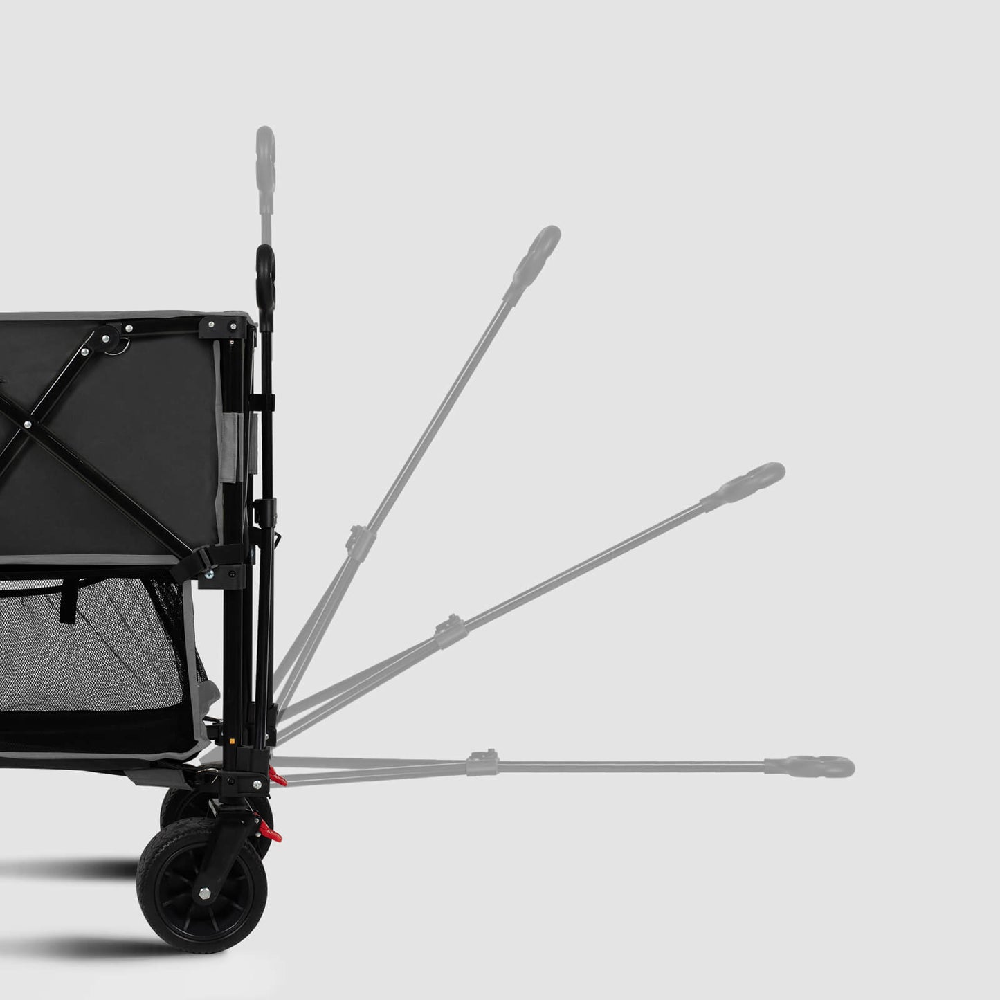 Overmont Foldable Double Decker Wagon Cart