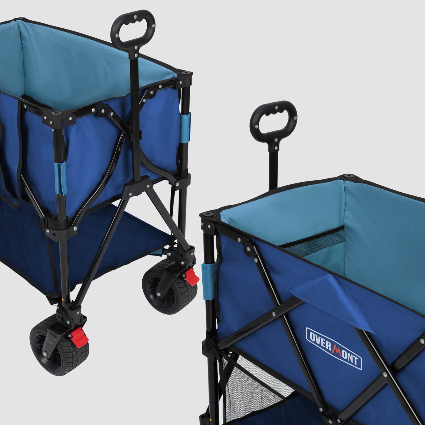 Overmont Foldable Double Decker Wagon Cart