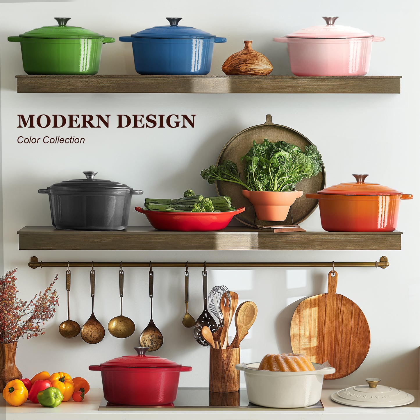 Modern Design Colorful cookware set