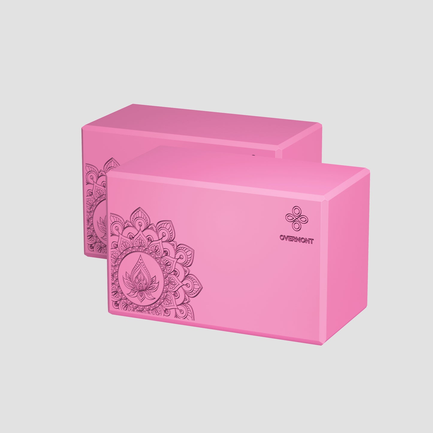 1 pair pink yoga blocks