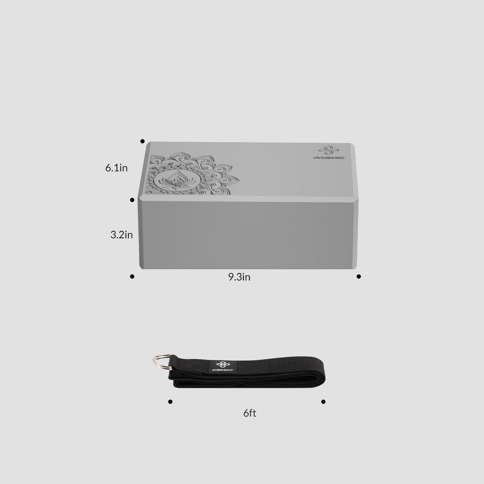 yoga blocks size table