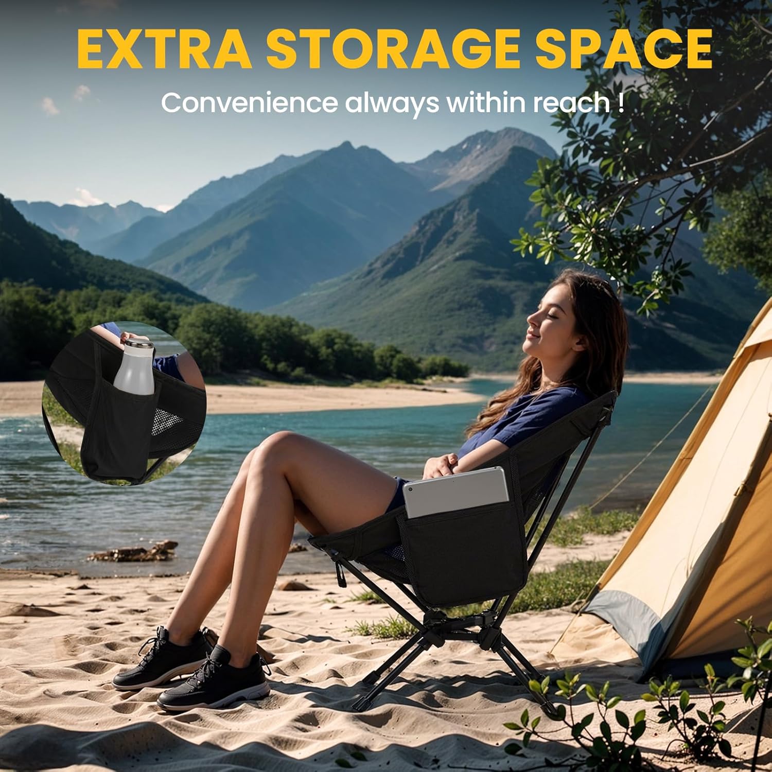 Overmont Ultralight Portable Camping Chair