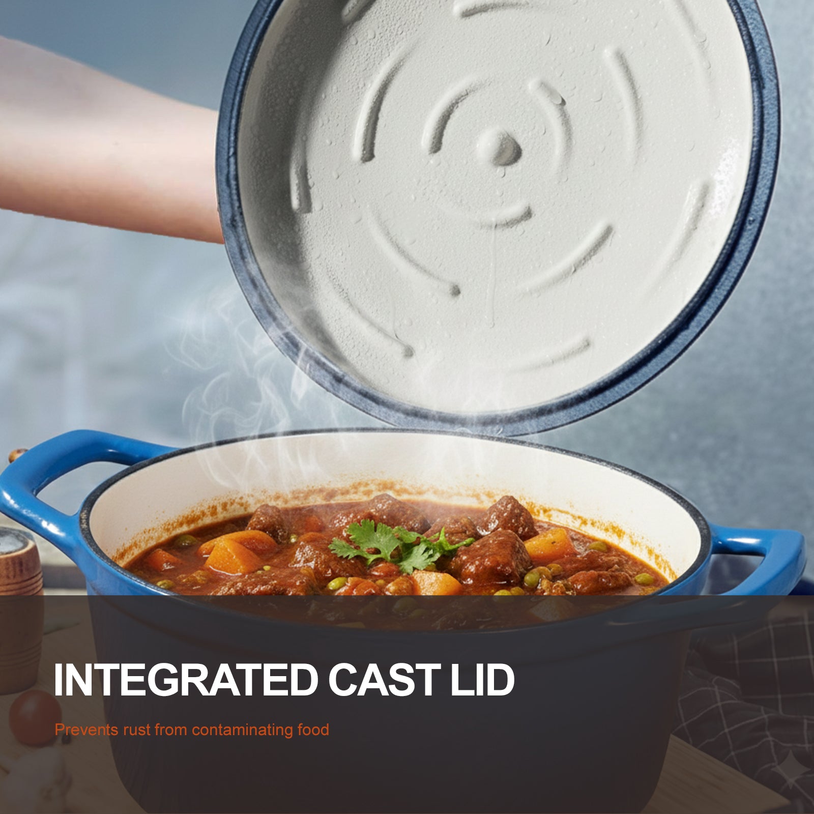 Overmont 5.5Quart Cast Iron Dutch Oven New