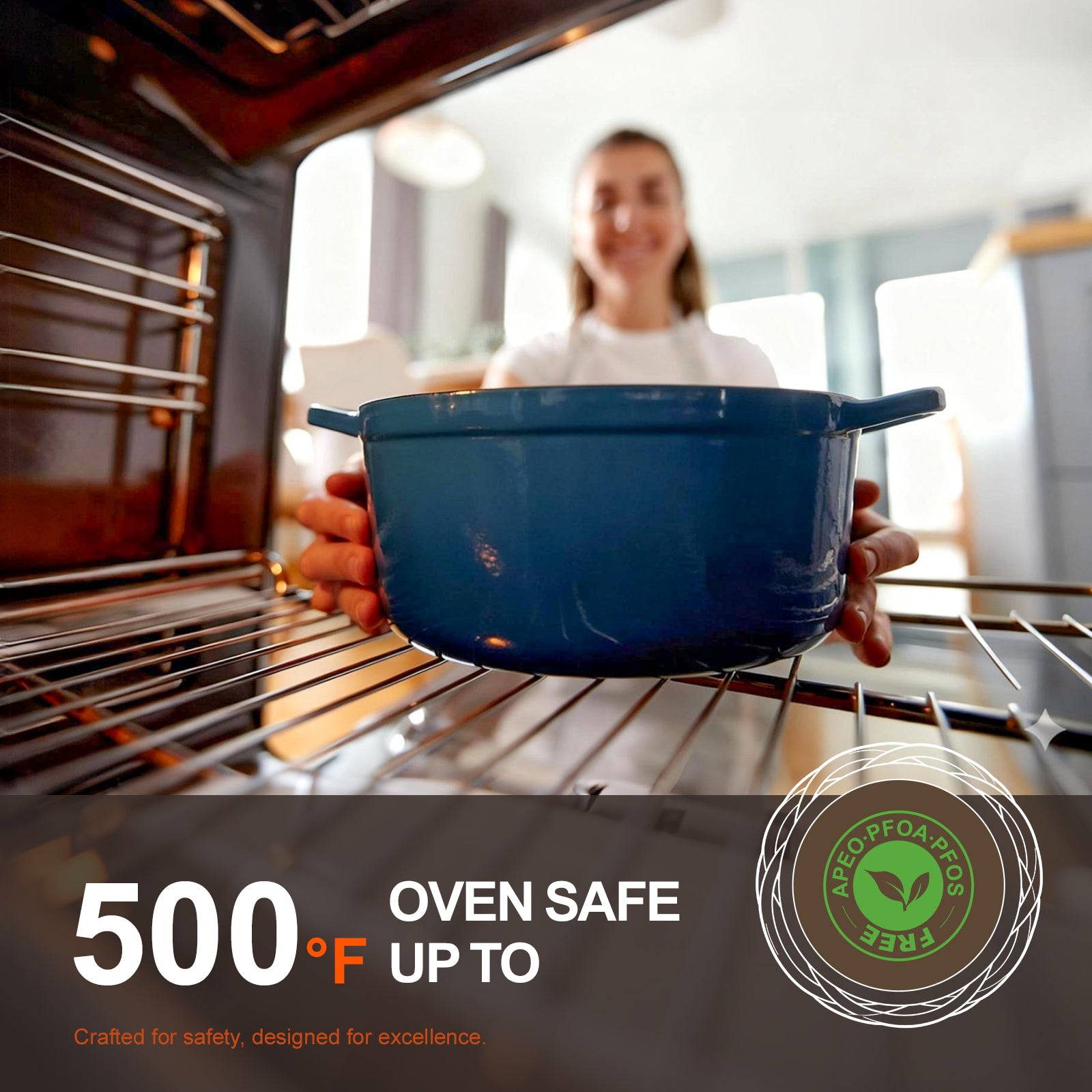 Overmont 5.5Quart Cast Iron Dutch Oven New