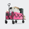 Overmont 100L Collapsible Foldable Wagon Cart - Pink
