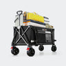 Overmont 180L Collapsible Wagon Cart with Wheels - Black