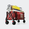 Overmont 180L Collapsible Wagon Cart with Wheels - Red