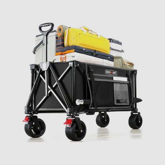 Overmont 150L Collapsible Wagon Cart with Wheels
