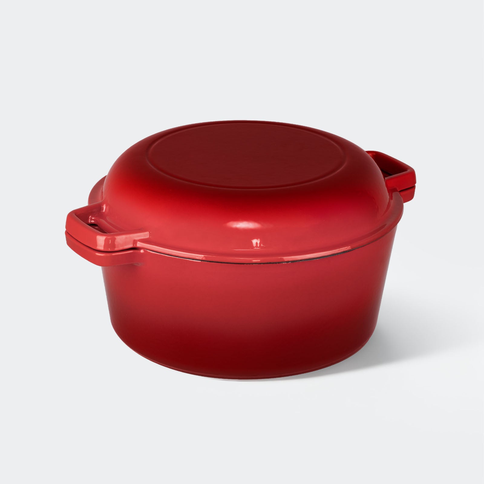 2 in 1 dutch oven red