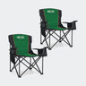 Overmont 2-Pack Oversized Folding Camping Chair Set - Green