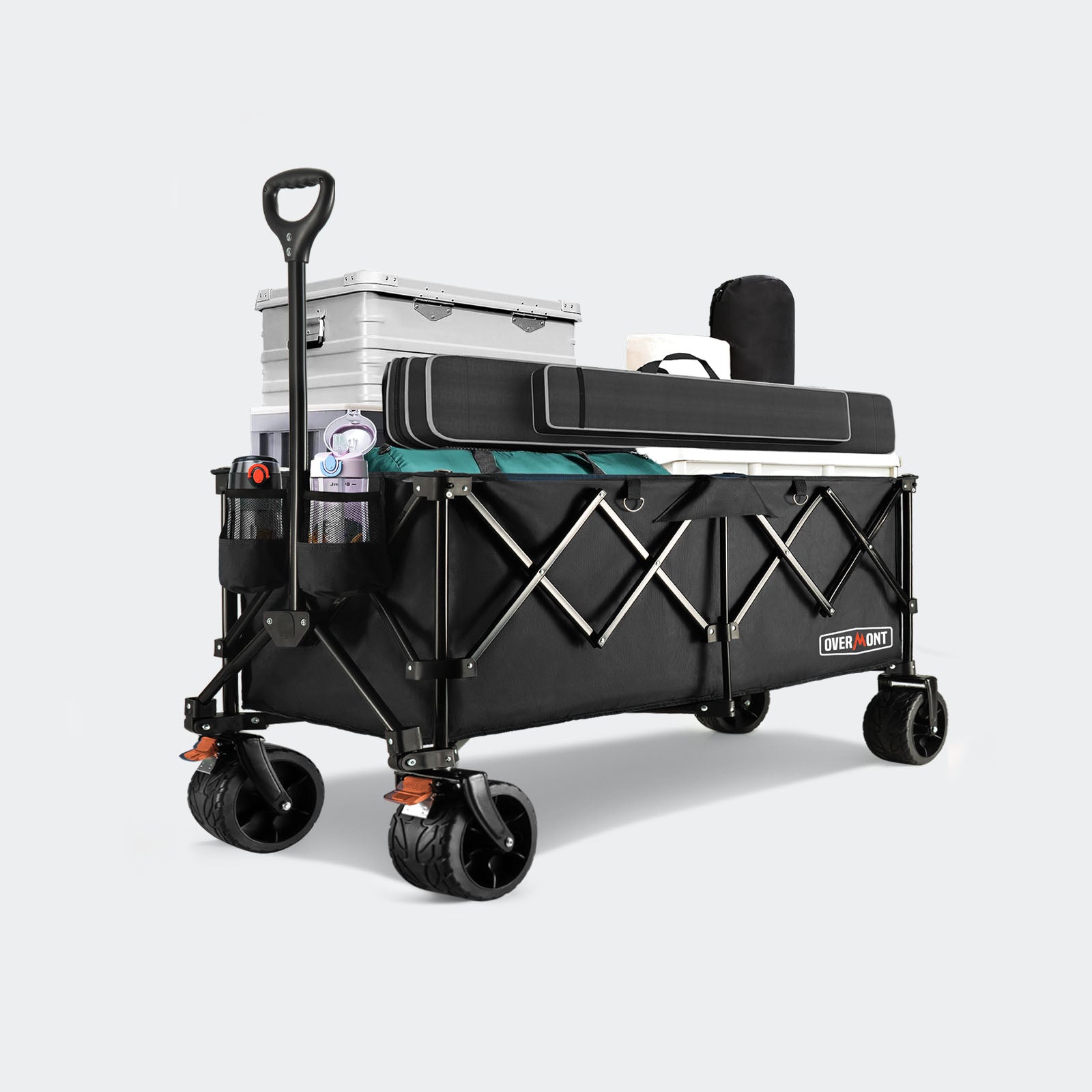 300L foldable wagon cart black