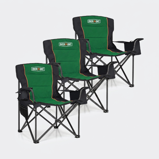 Overmont 2er-Pack übergroßes Klapp-Campingstuhl-Set – Overmontoutdoor