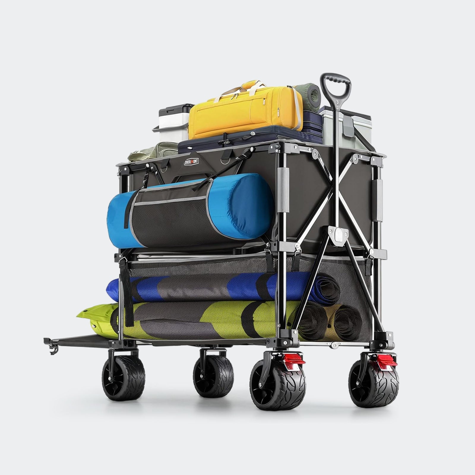 400L foldable double decker wagon black