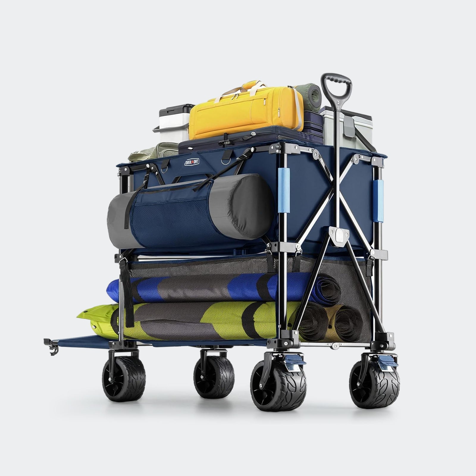 400L foldable double decker wagon blue