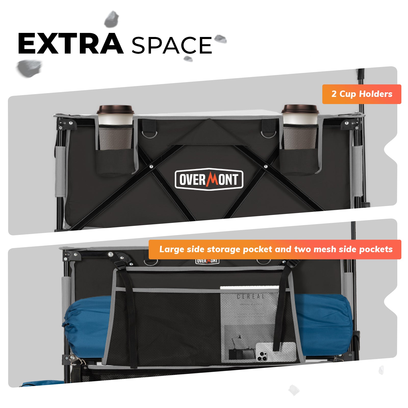 Overmont 400L faltbarer Doppeldeckerwagen