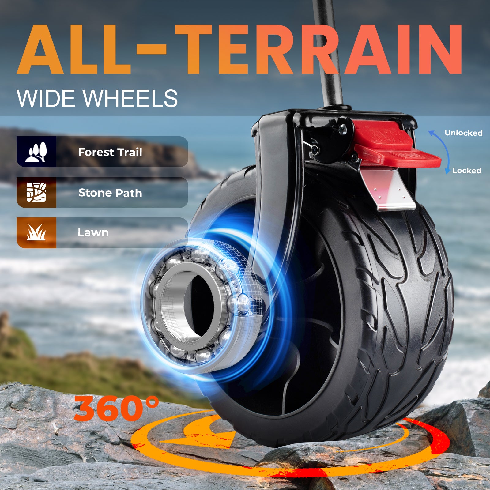 Overmont 400L faltbarer Doppeldeckerwagen