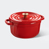Overmont 5QT Enameled Cast Iron Dutch Oven Multicolor - Cherry Red