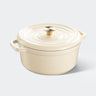 Overmont 5QT Enameled Cast Iron Dutch Oven Multicolor - White