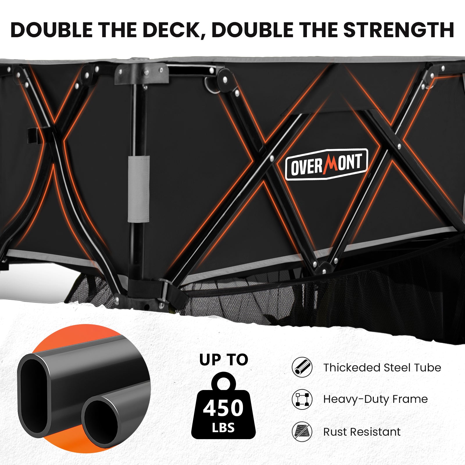 Overmont 400L faltbarer Doppeldeckerwagen