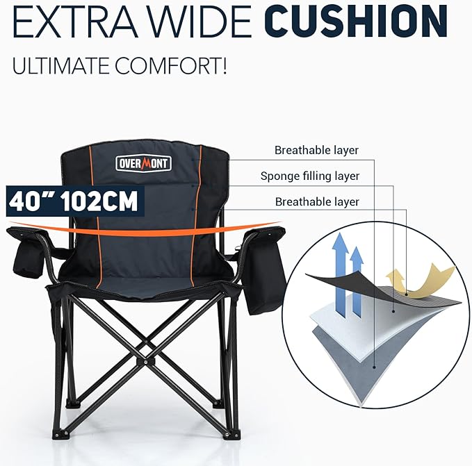 Overmont Oversized Camping Folding Chair