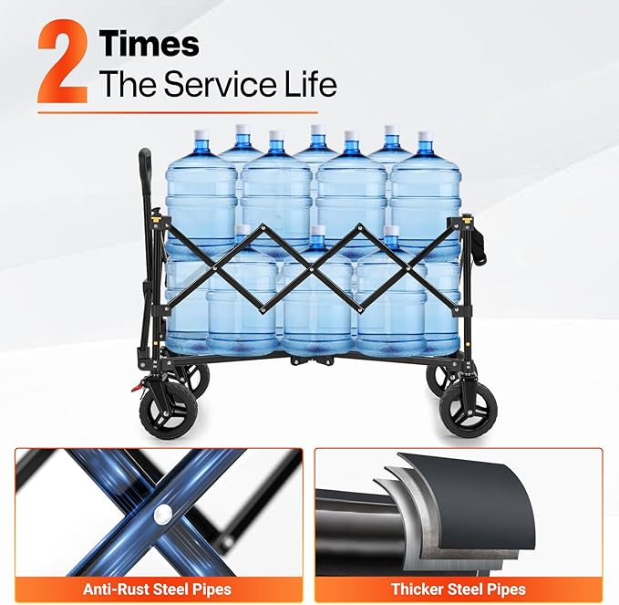 Overmont 200L ultrakompakter zusammenklappbarer Wagen