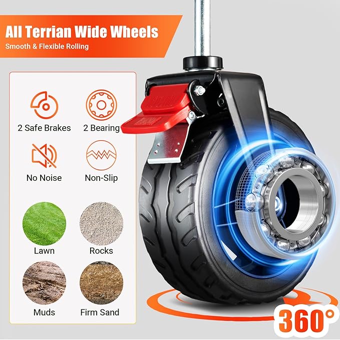 Overmont 200L ultrakompakter zusammenklappbarer Wagen