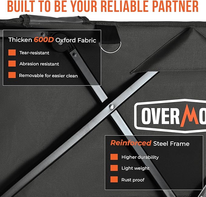 Overmont 220L zusammenklappbarer Wagen mit Rädern