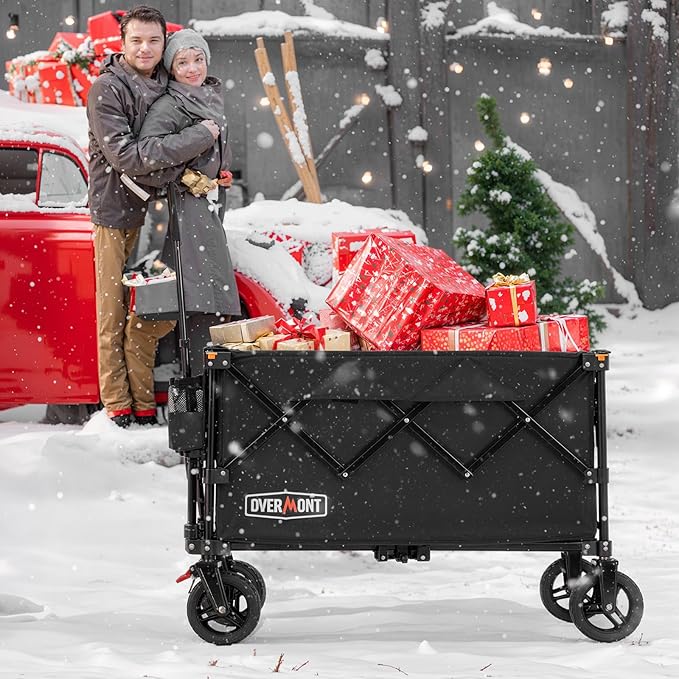 Overmont 150L Ultra-Compact Collapsible Wagon Cart