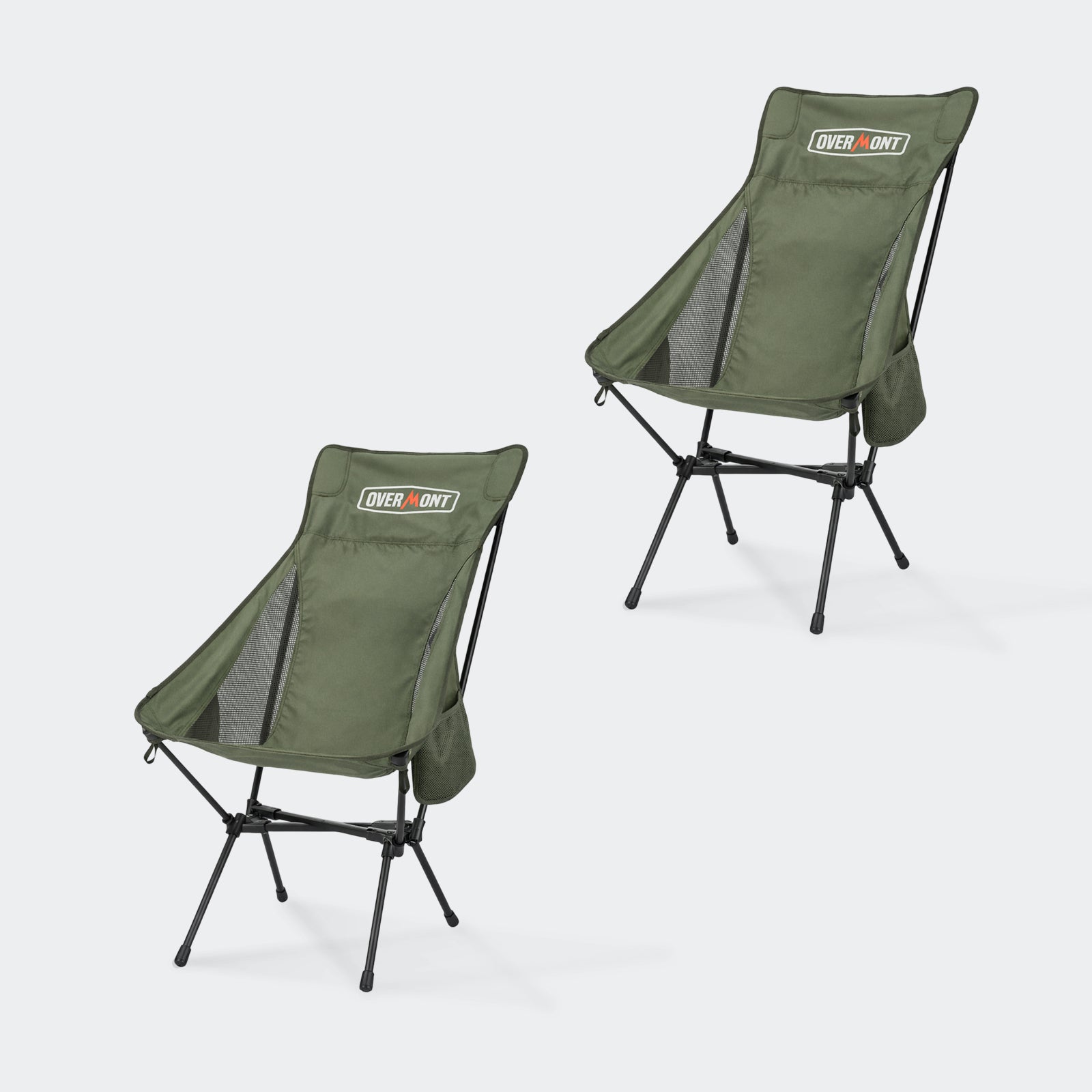 Overmont Ultraleichter tragbarer Campingstuhl mit hoher Rückenlehne